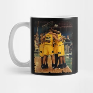 Fab Five - Vintage Design Of Basketball Mug